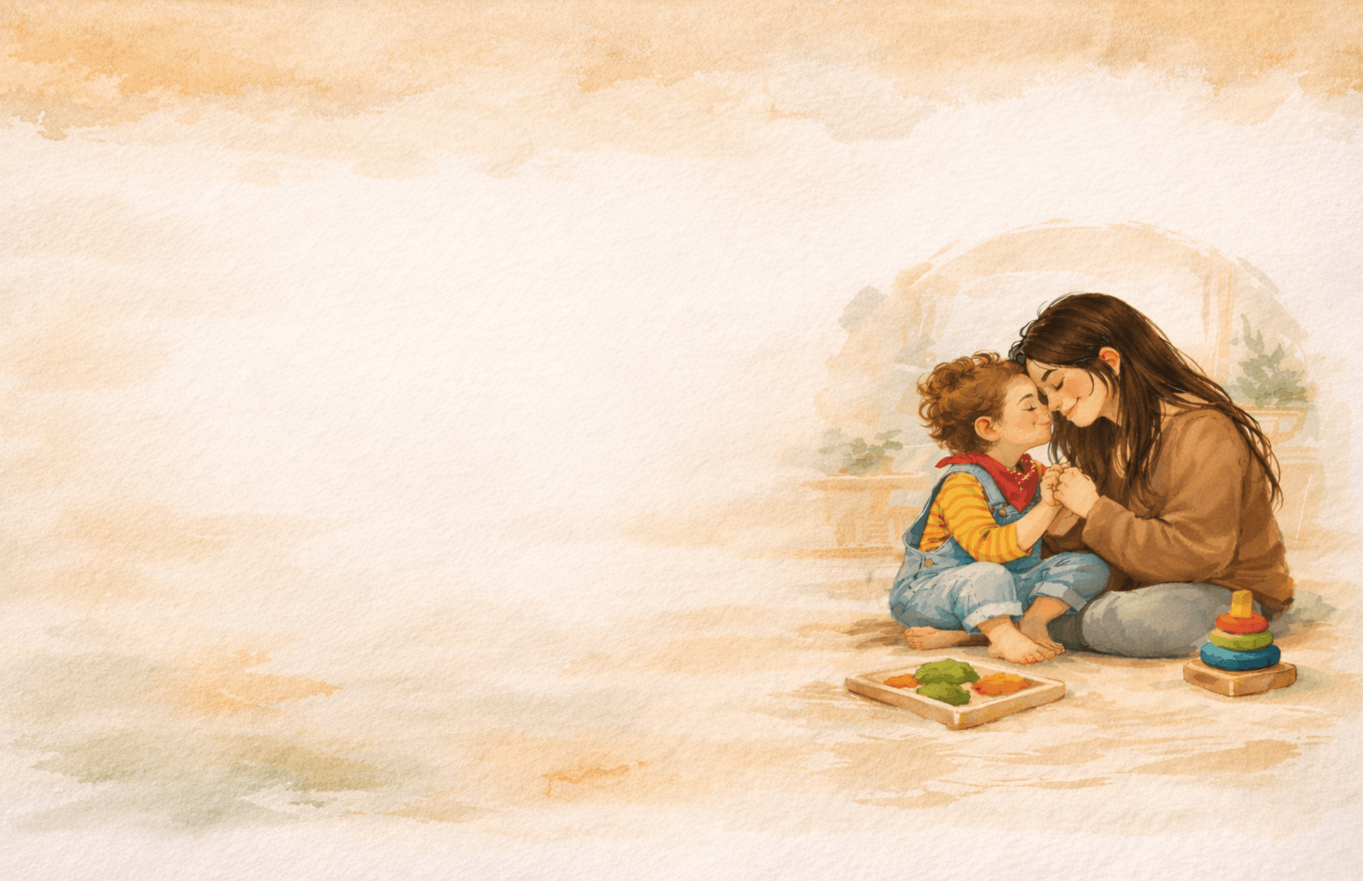 Madre e hijo compartiendo una actividad Montessori